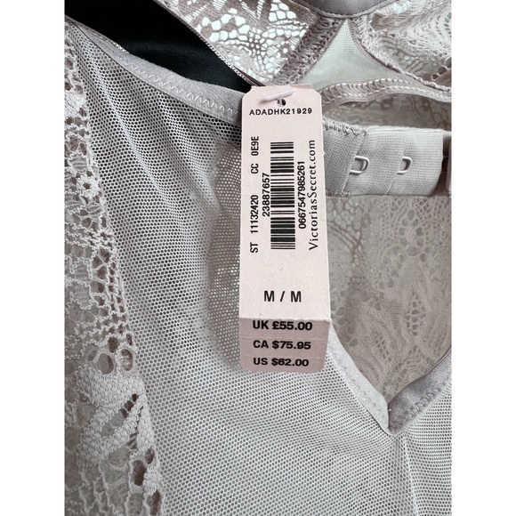 NWT VICTORIAS SECRET Blush Pink Lace Bodysuit lingerie - Picture 6 of 8